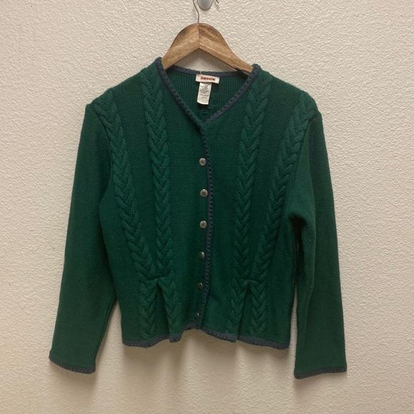 RODIER Sweaters Vintagerodier Cable Knit Cardigan Medium Poshmark